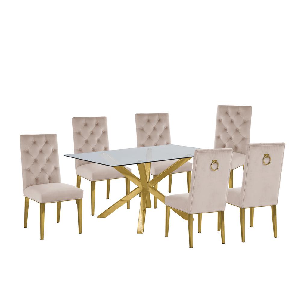 Contemporary 7pc Dining Set