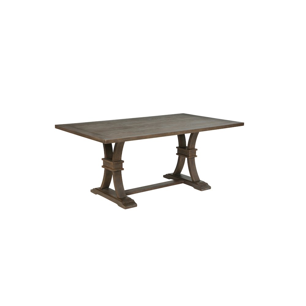 Traditional Wood Dining Table In Rustic Grey