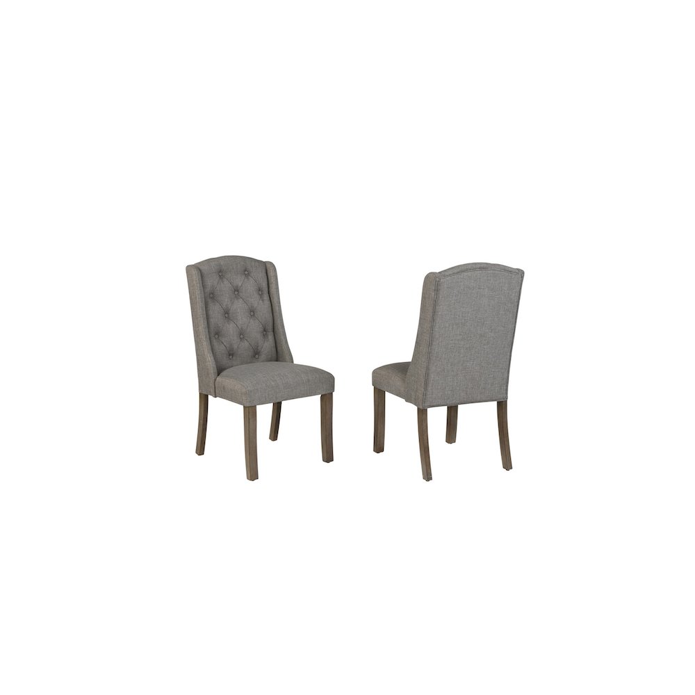 Dark Grey Dining Chairs Wood Legs