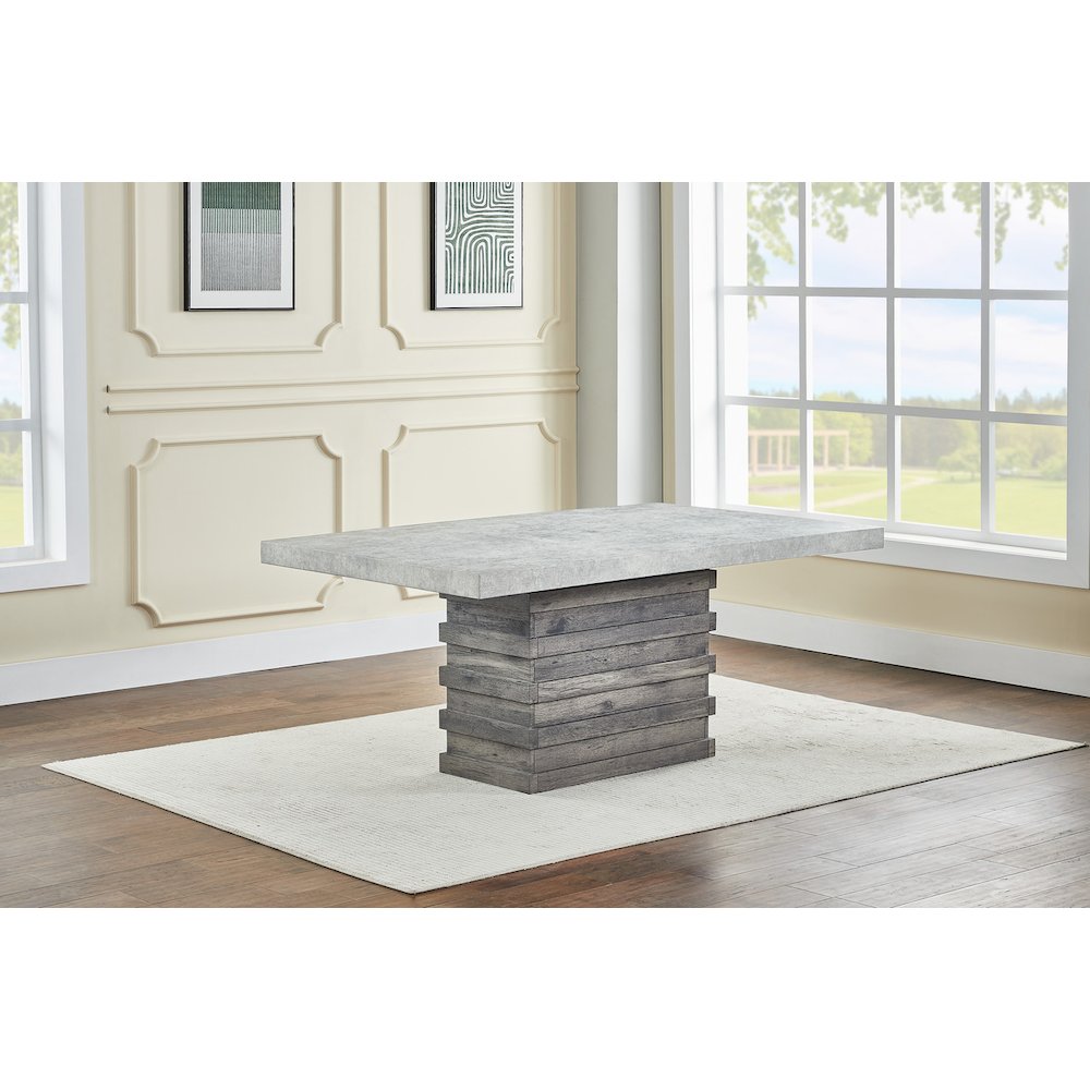 3D Texture Paper Table Top & Base Dining Table
