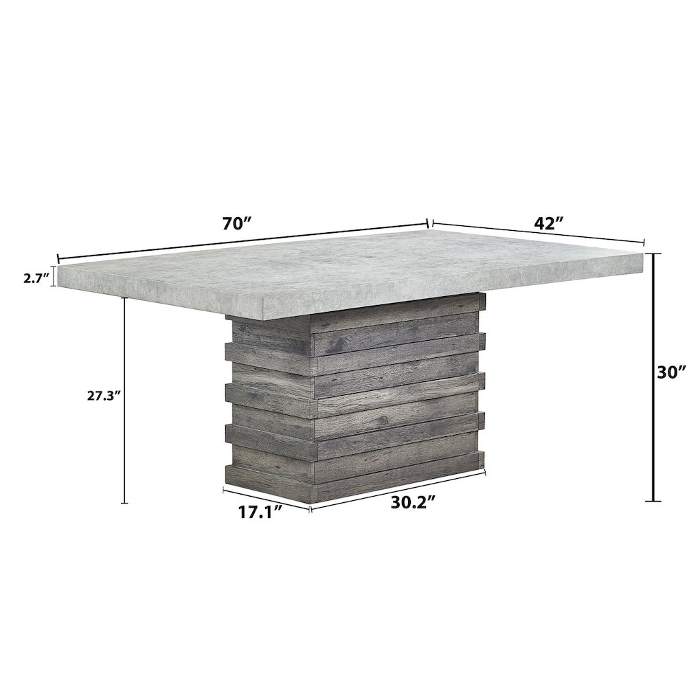 3D Texture Paper Table Top & Base Dining Table
