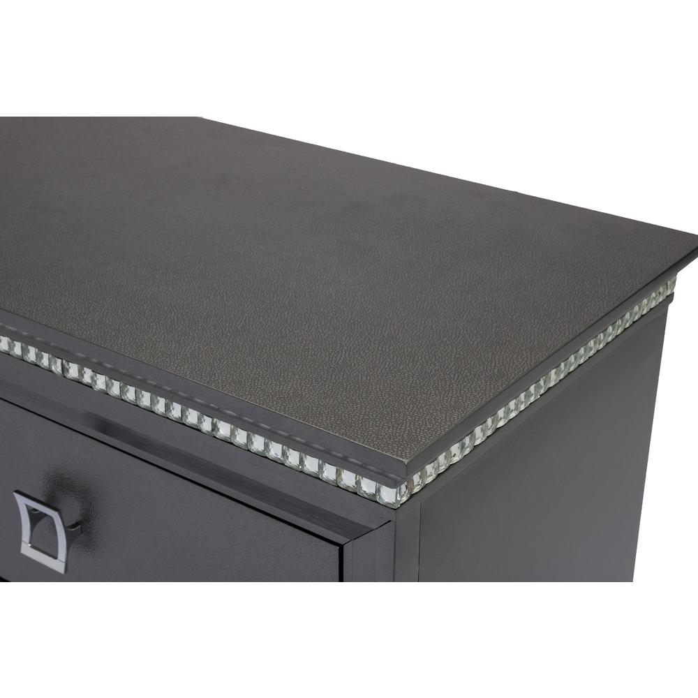 Nightstand with 2 Drawers and Acrylic Legs