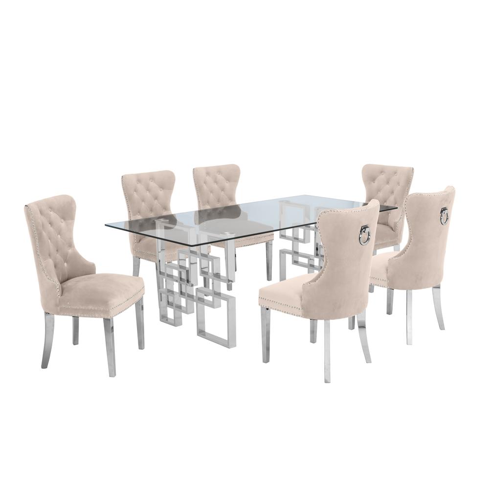 Stainless Steel 7 Piece Dining Set