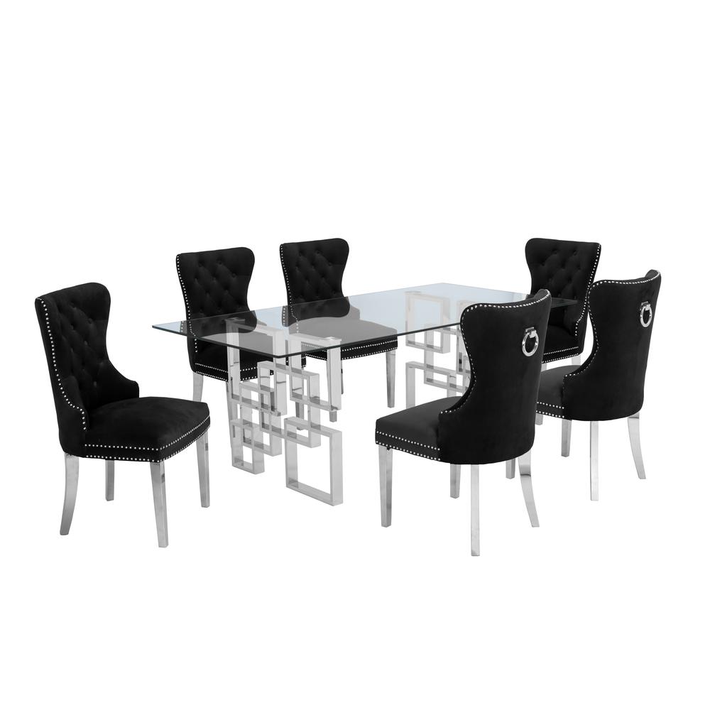 Stainless Steel 7 Piece Dining Set