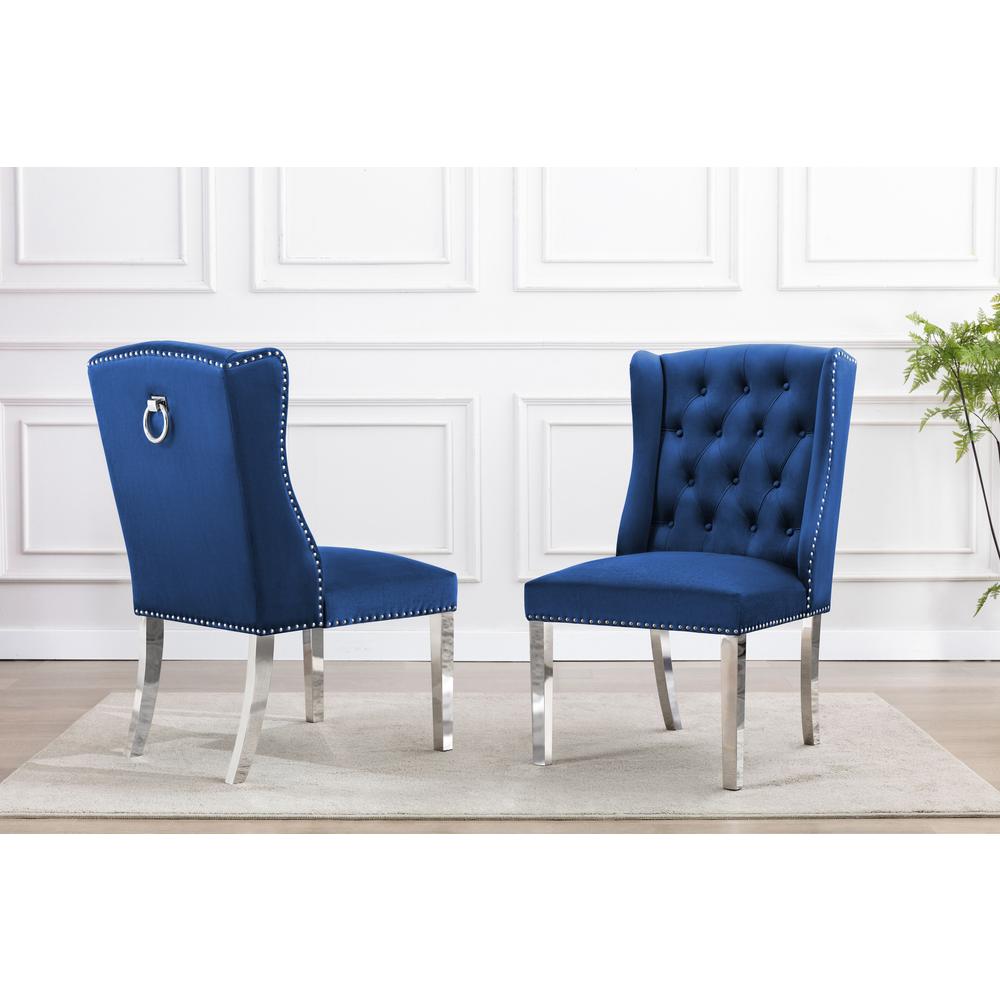 Tufted Velvet Upholstered Side Chairs