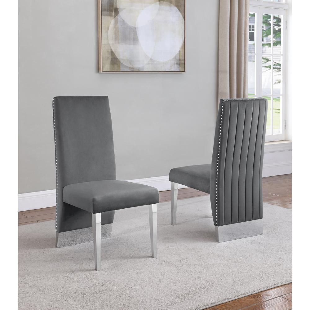 White Marble Lazy-Susan Dining Set Pleated Chairs in Dark Grey Velvet