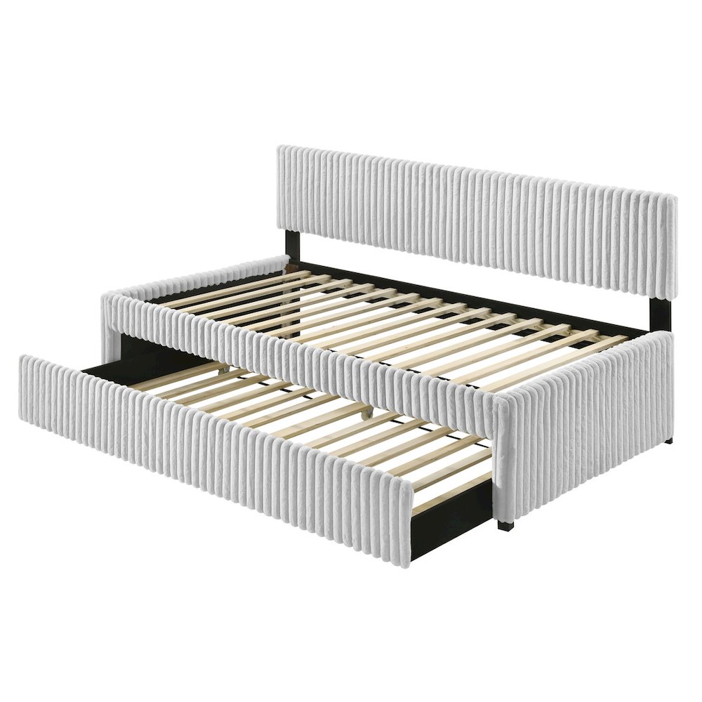 Twin daybed with trundle in Light Gray