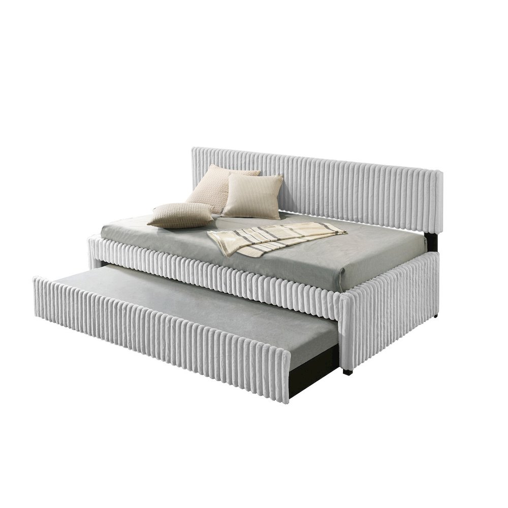 Twin daybed with trundle in Light Gray