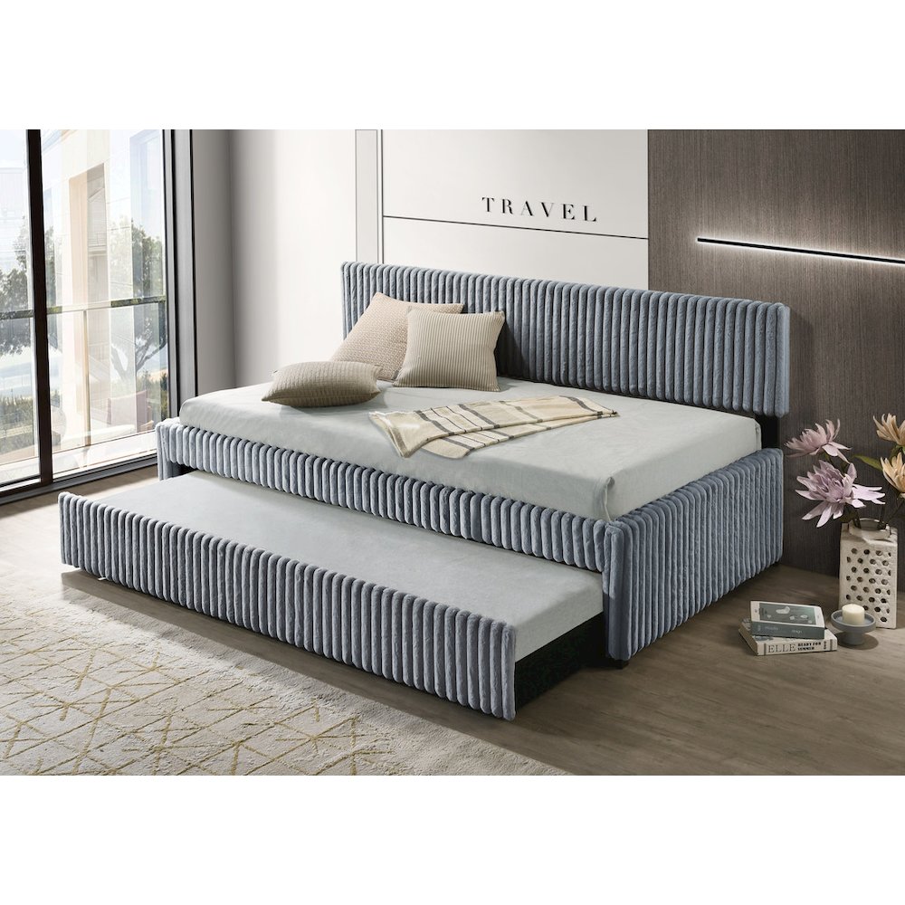 Twin daybed with trundle in Gray