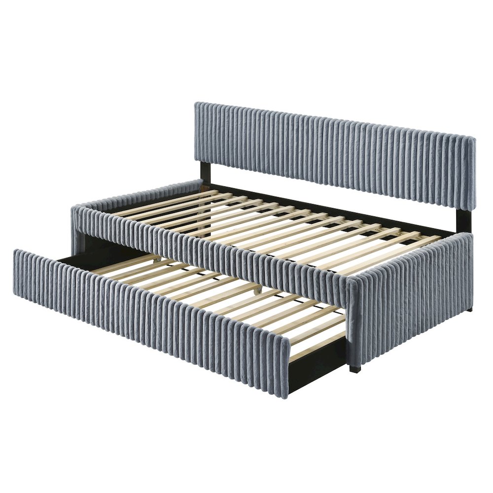 Twin daybed with trundle in Gray