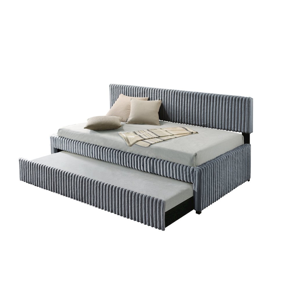 Twin daybed with trundle in Gray