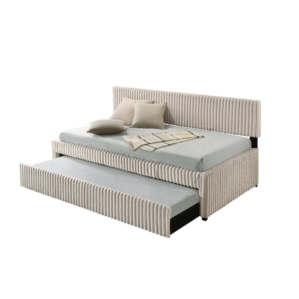 Twin daybed with trundle in Cream