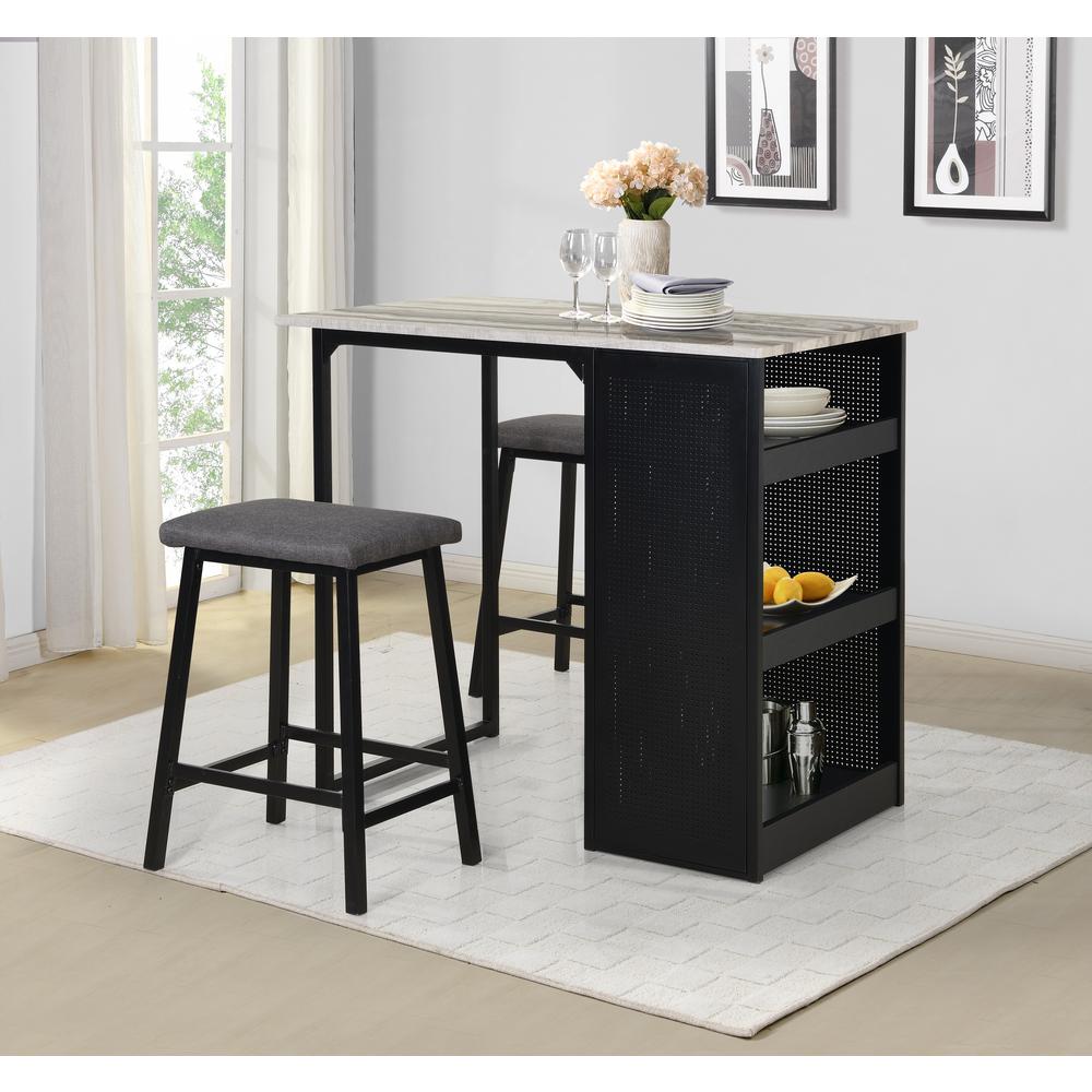 3pc Counterheight Dining Set with Table and 2 Stools