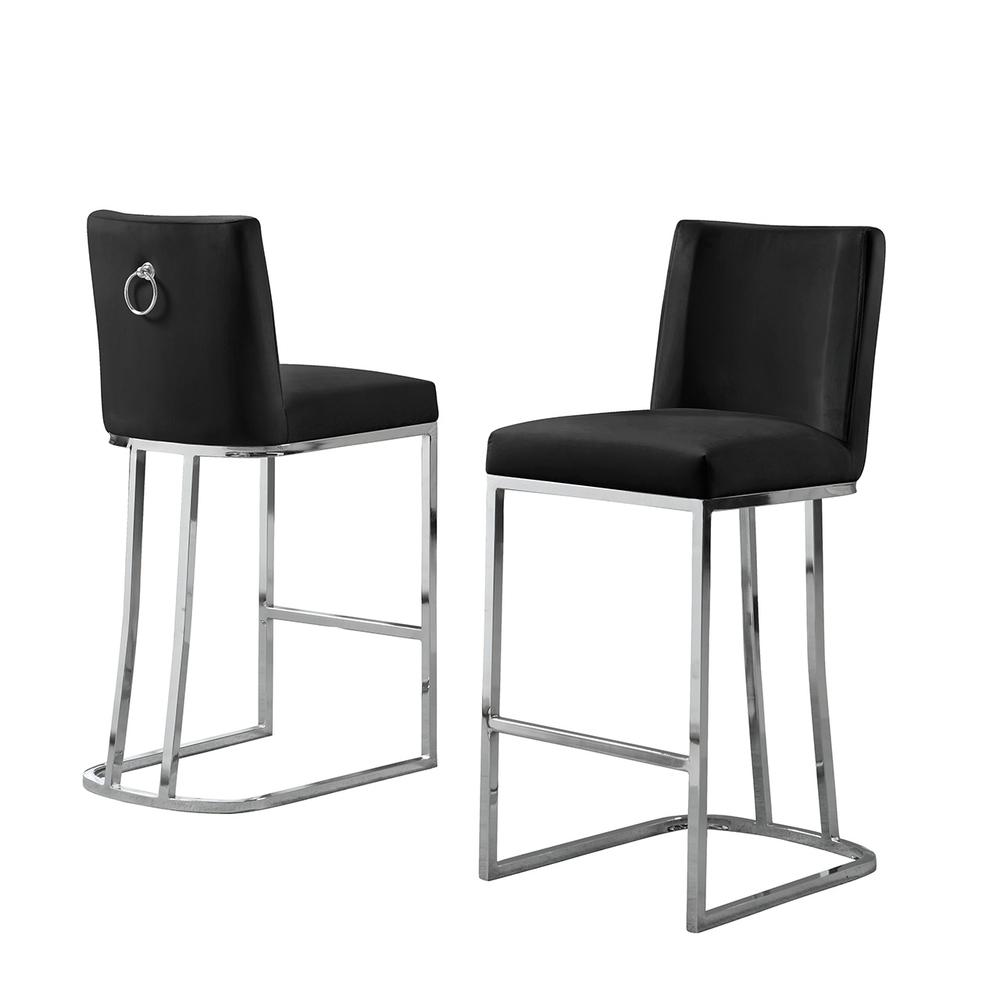 24″ Velvet Counter Stool