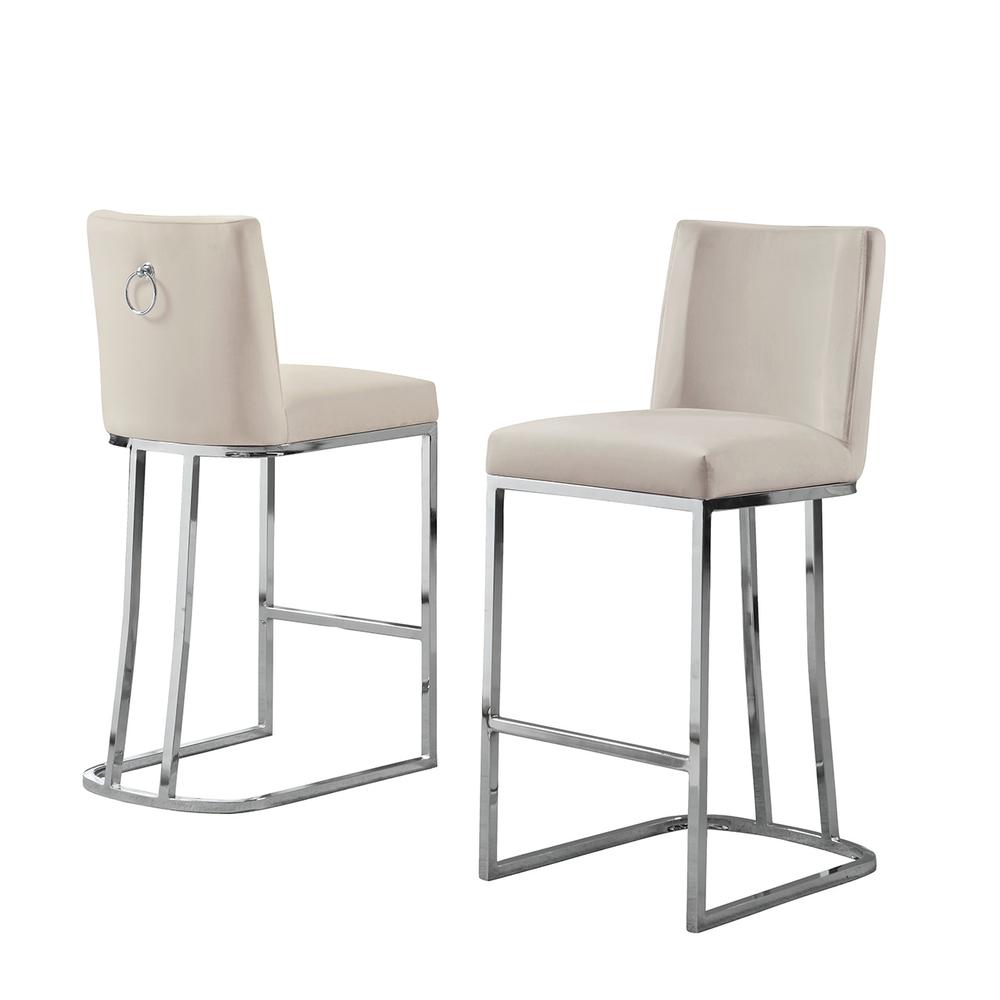 24″ Velvet Counter Stool