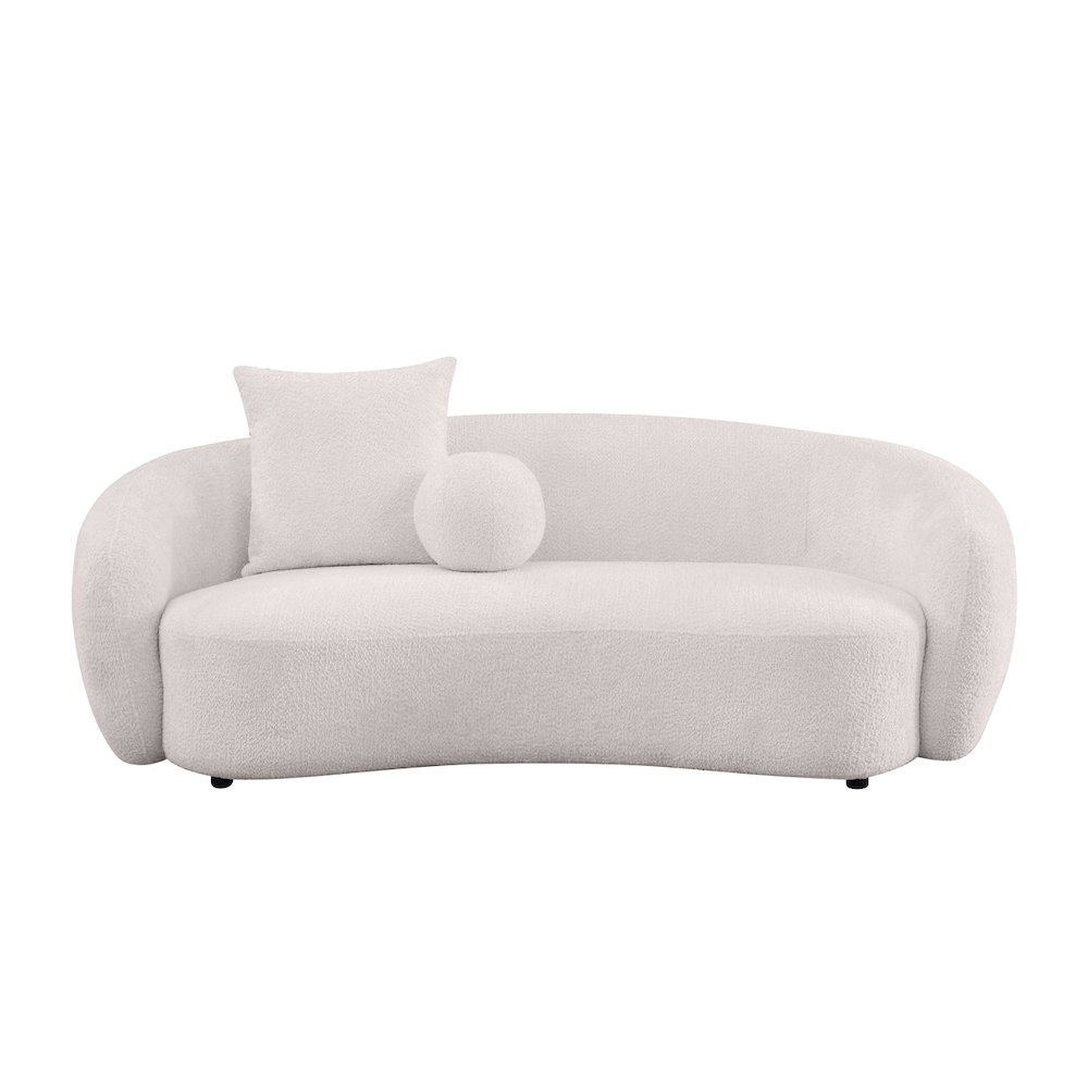 Teddy Fabric 3 Seater Sofa In Beige