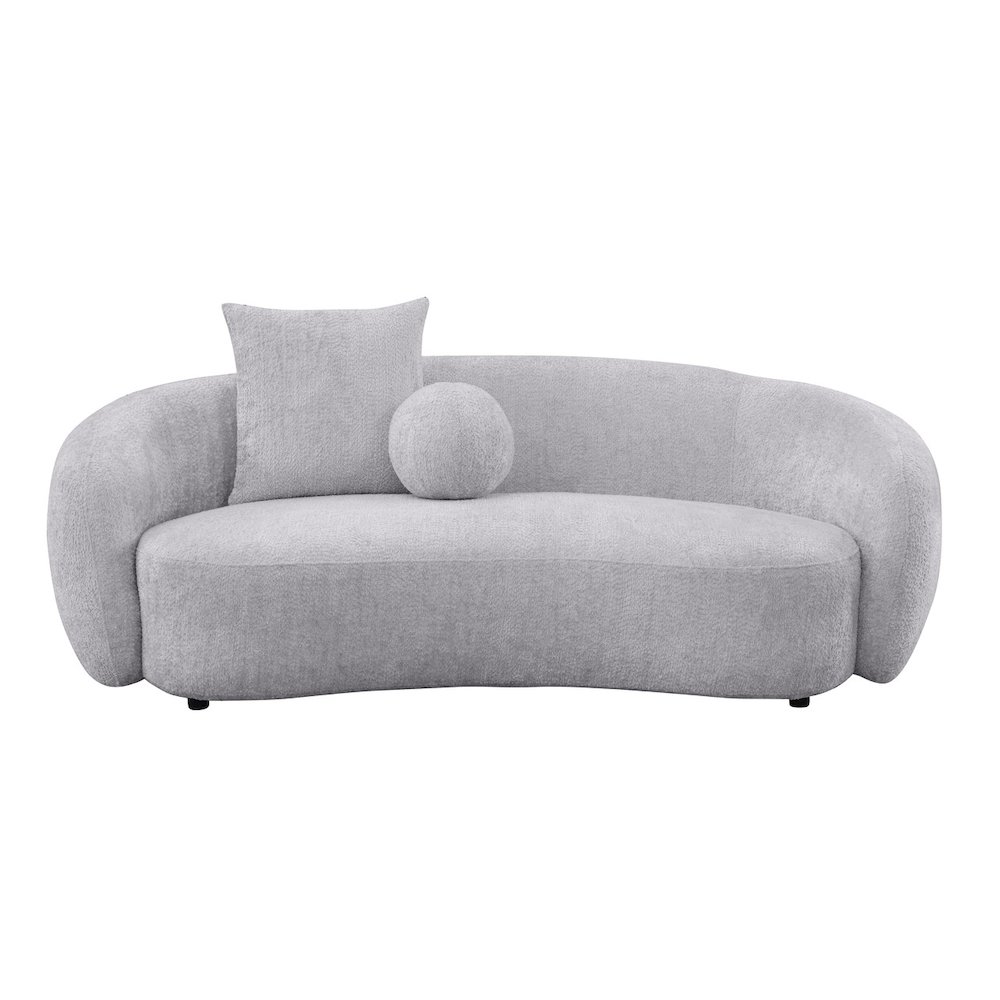 Teddy Fabric 3 Seater Sofa In Light Gray