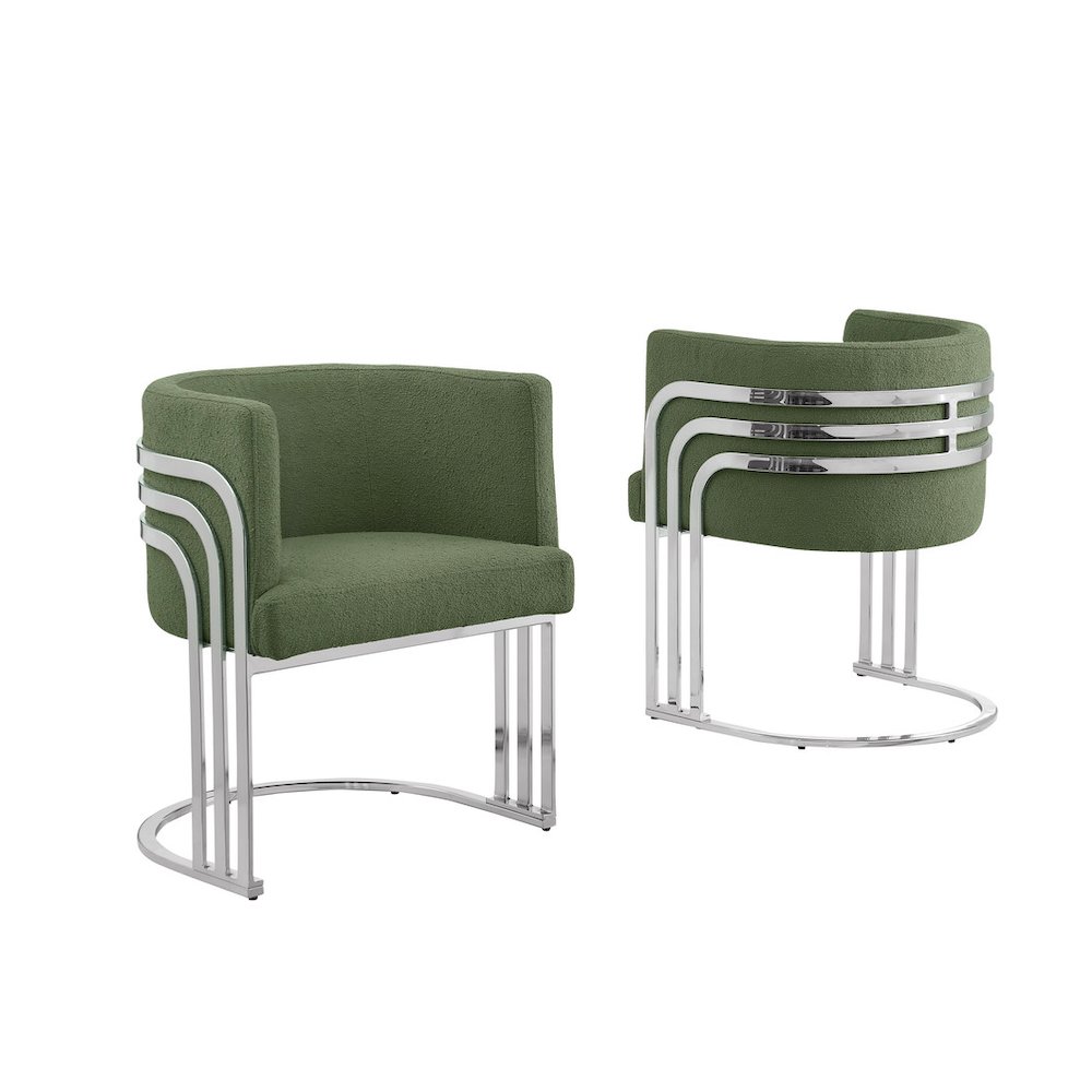 Best Quality Furniture Green Teddy Fur Barrel Chair