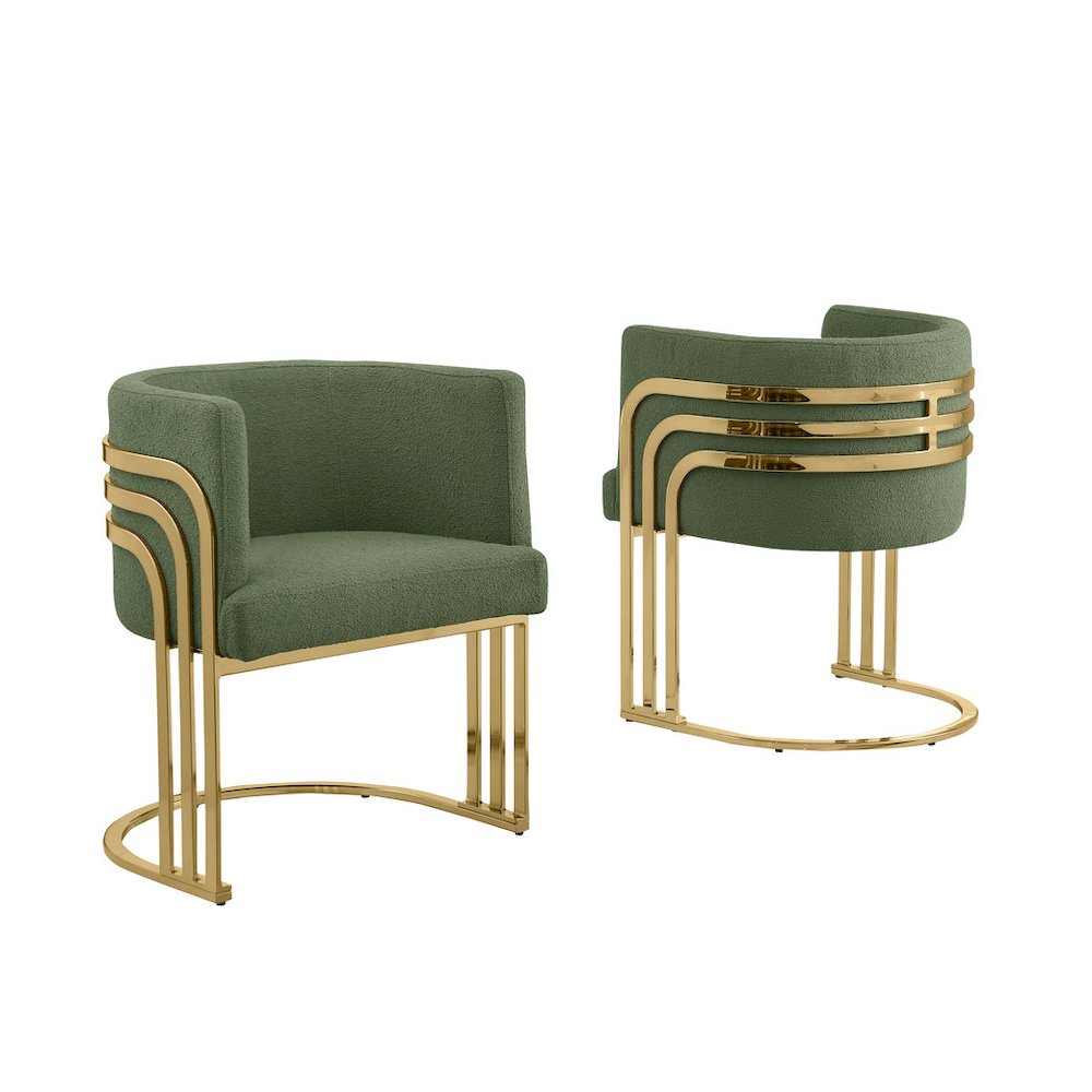 Best Quality Furniture Green Teddy Fur Barrel Chair