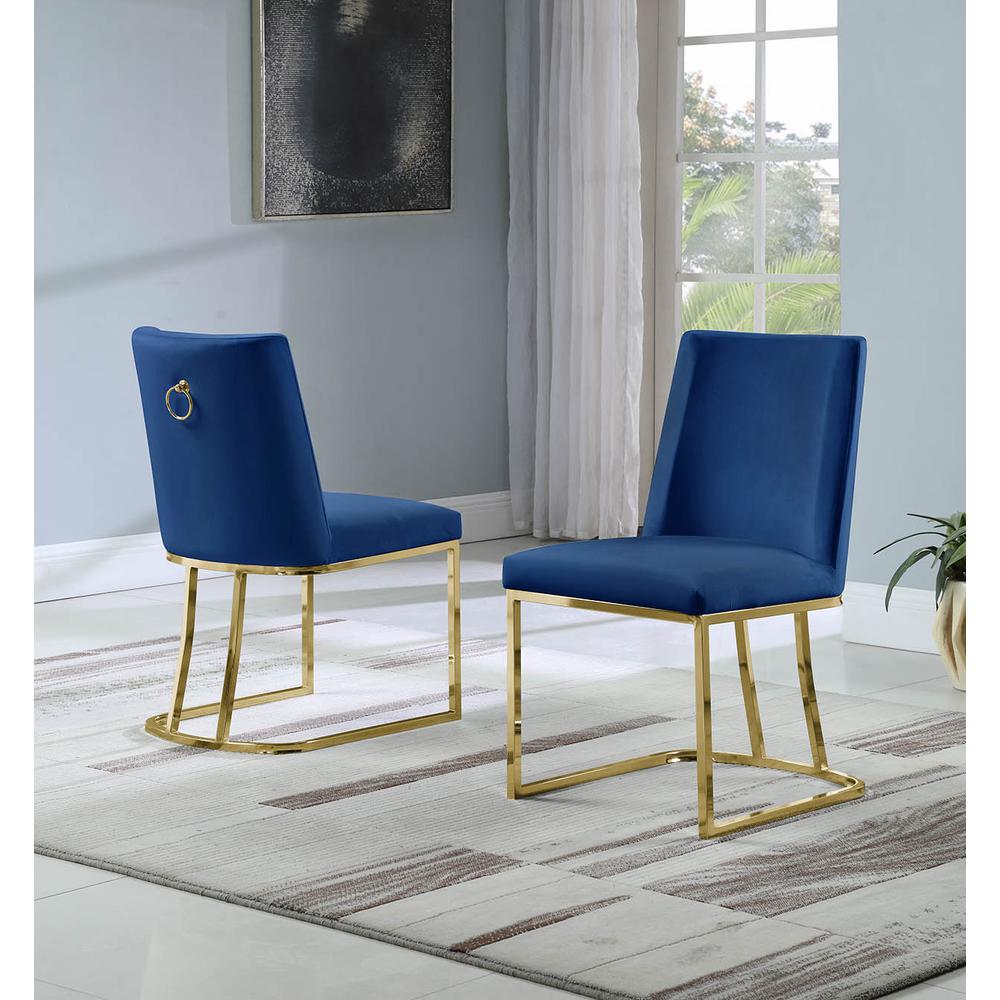 Velvet Upholstered Side Chair