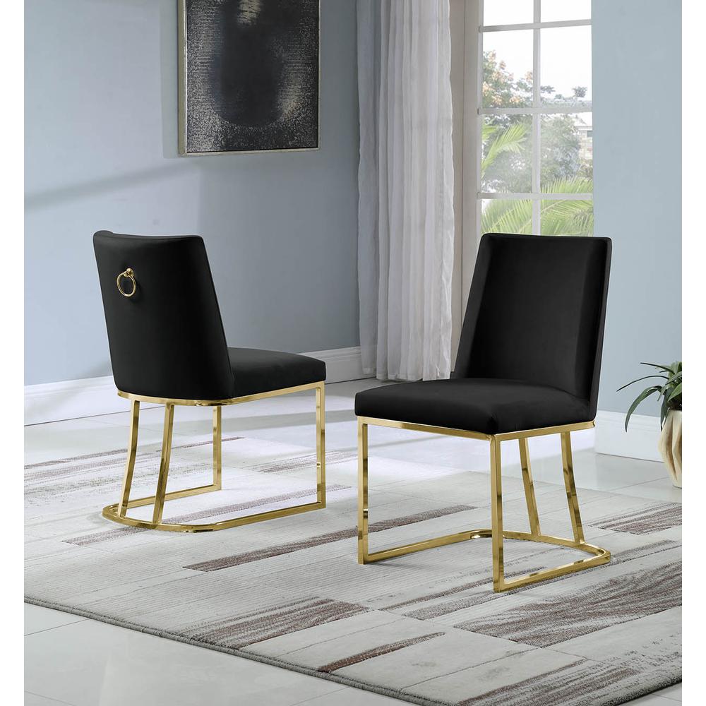 Velvet Upholstered Side Chair