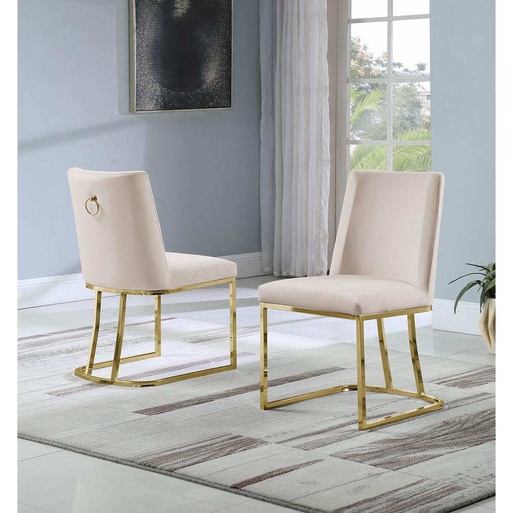 Velvet Upholstered Side Chair