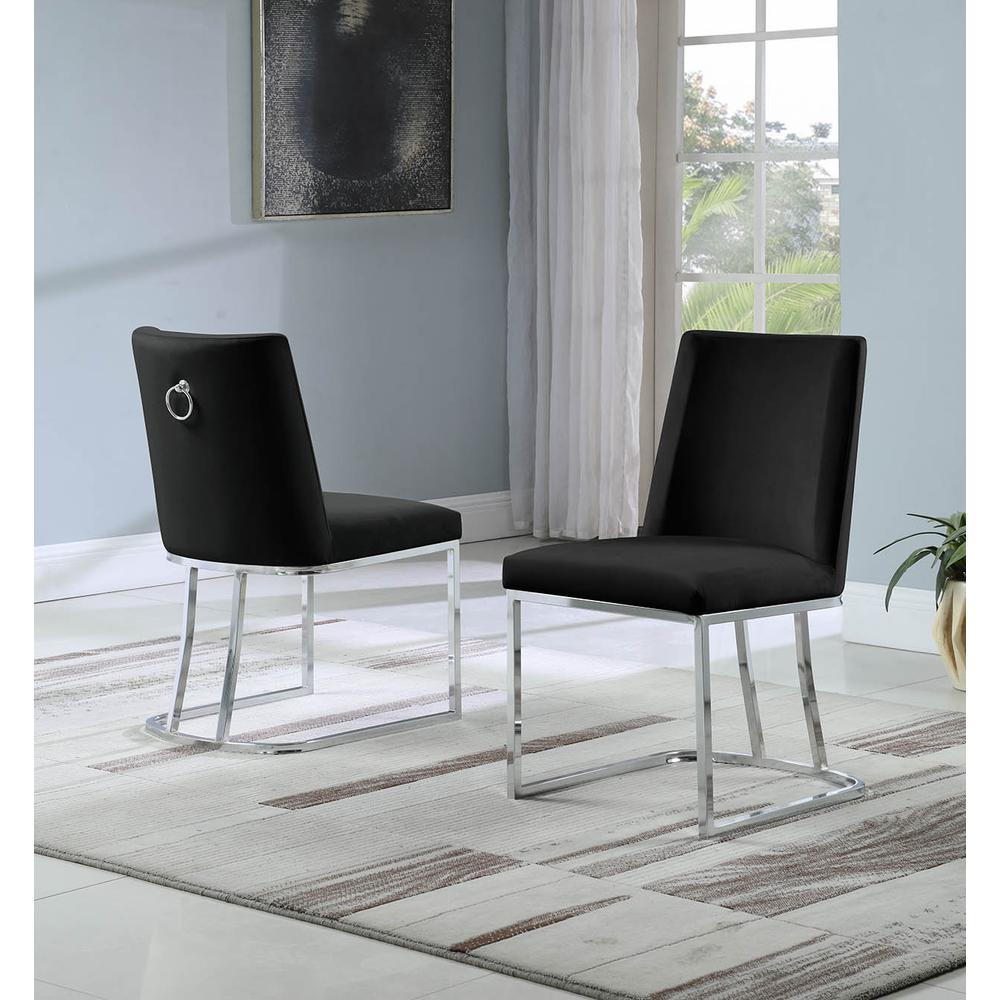 Velvet Upholstered Side Chair