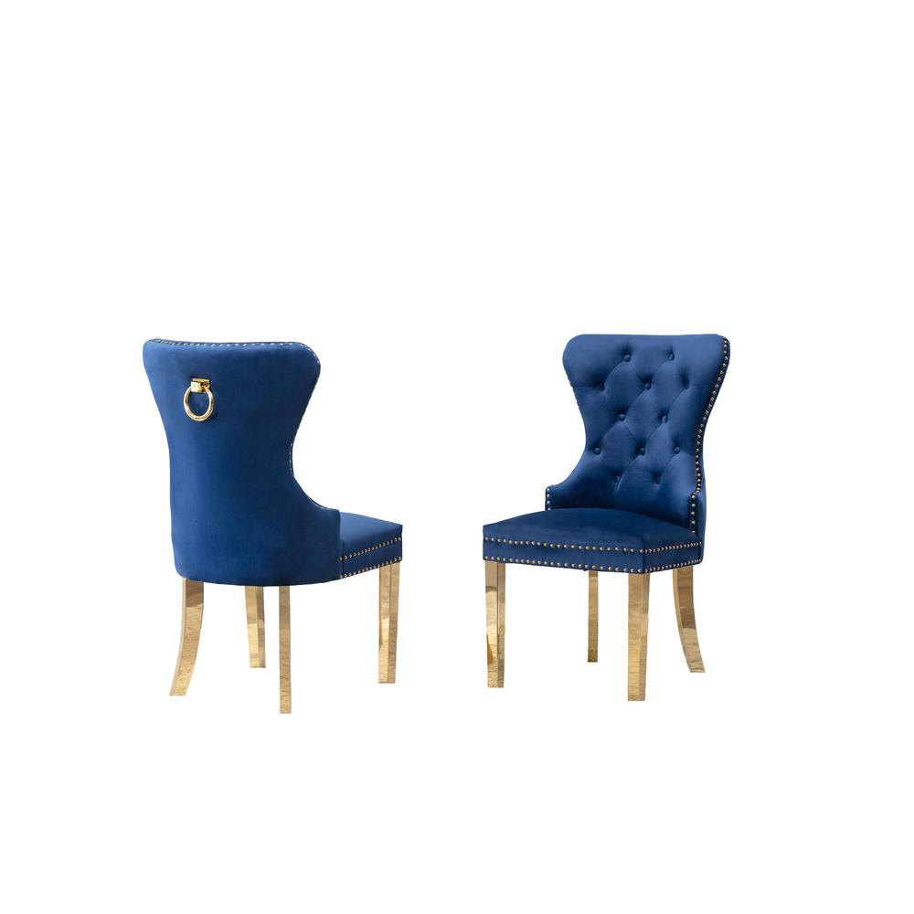 Velvet Tufted Side Chair Set of 2