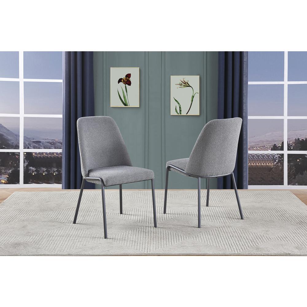 Dark Gray polar fleece chairs (SET OF 2)