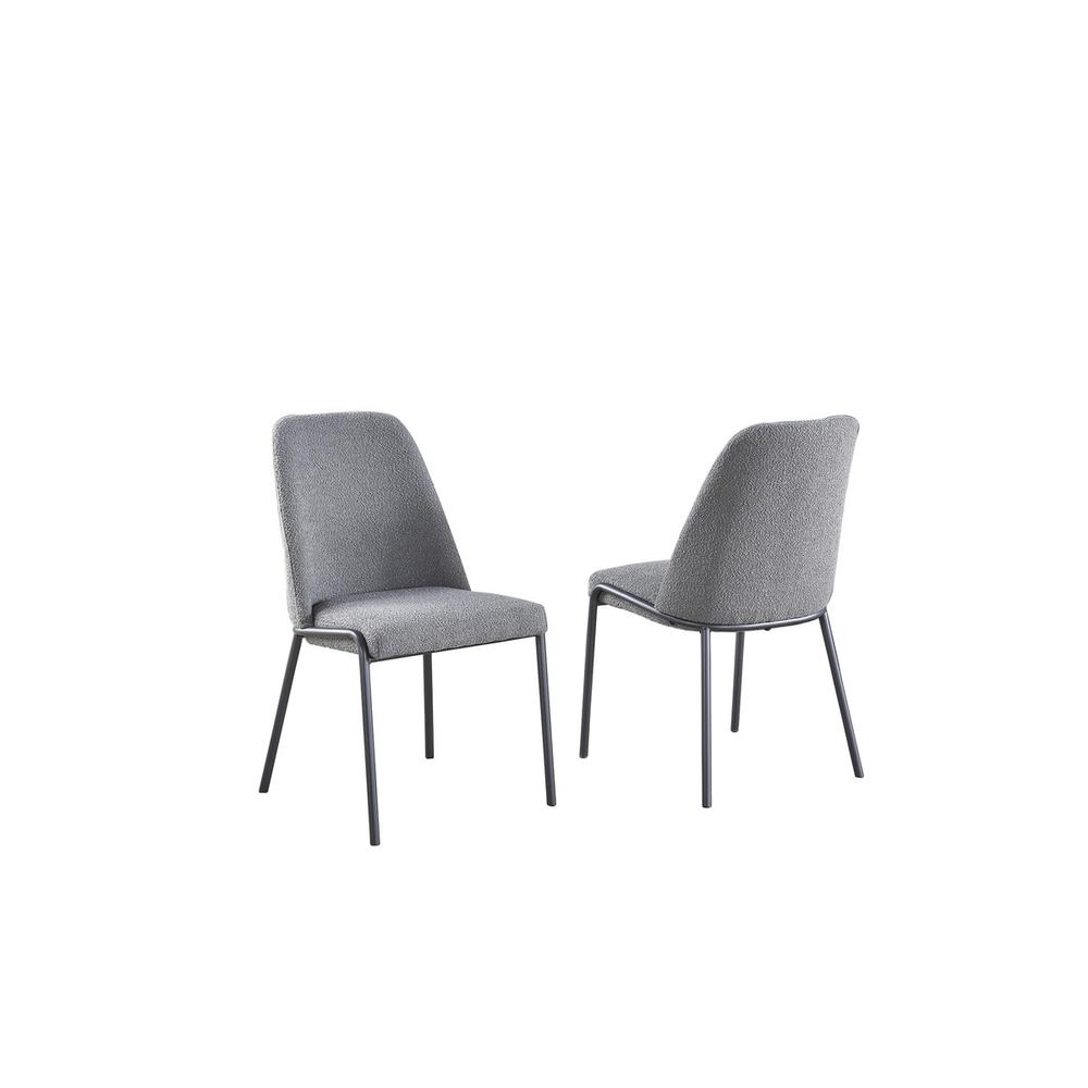 Dark Gray polar fleece chairs (SET OF 2)