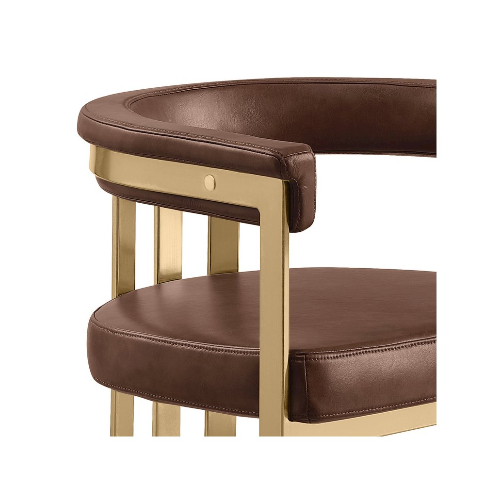 Leather-Aire Side Chairs with Gold Chrome Set of 2