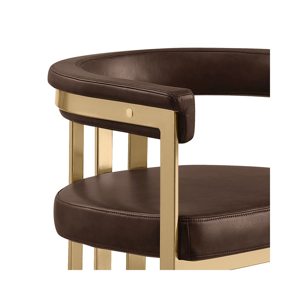 Leather-Aire Side Chairs with Gold Chrome Set of 2