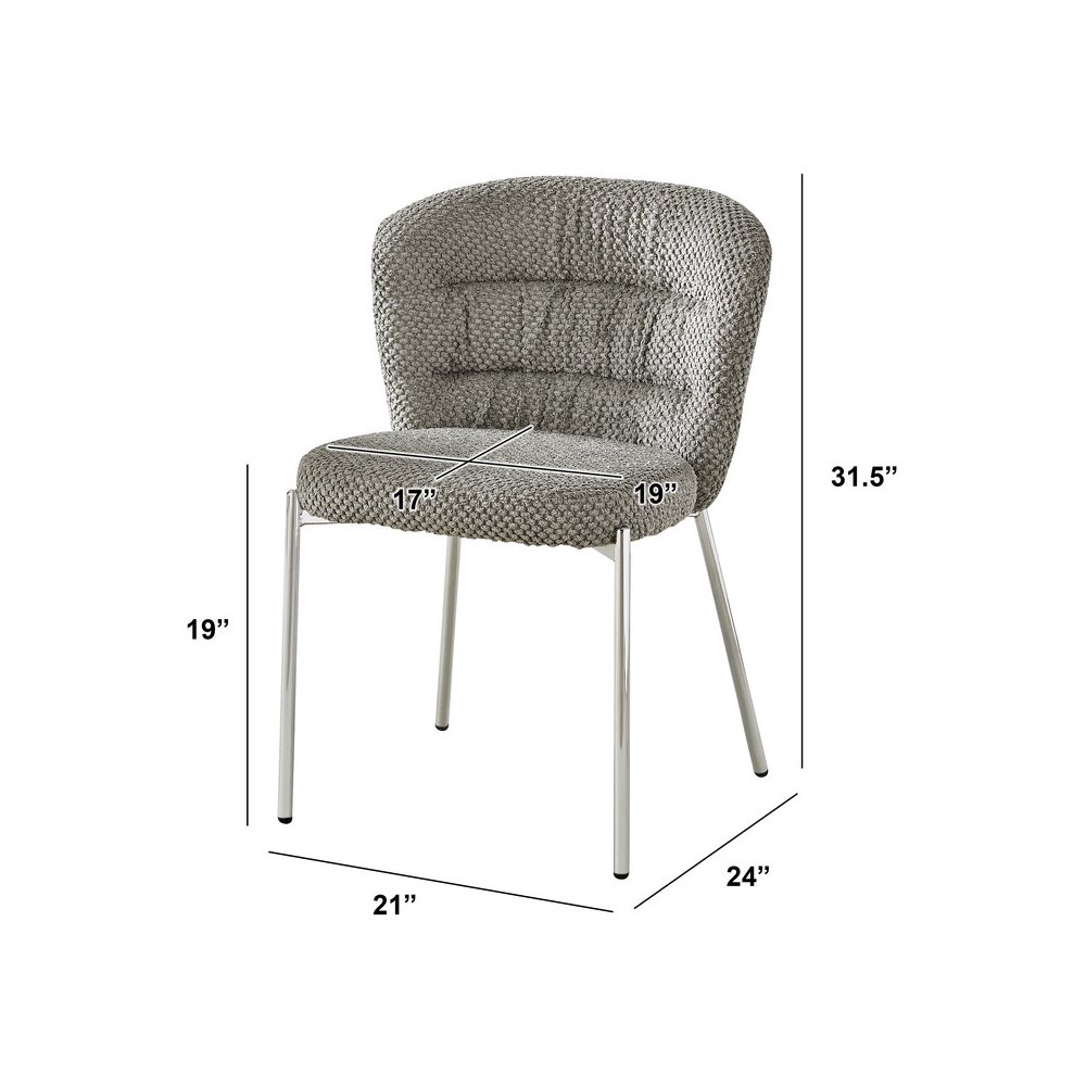 Gray Fluffy Fabric With Silver Base