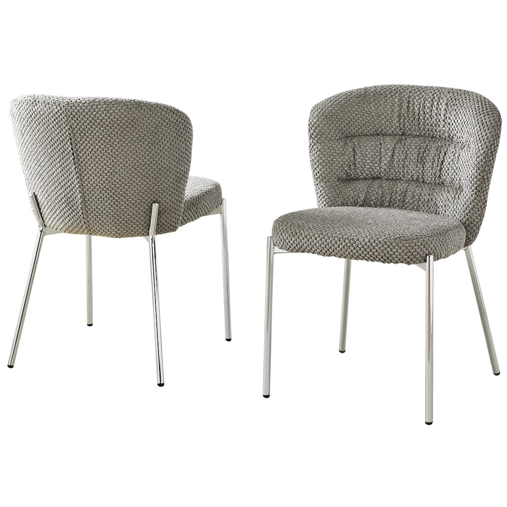 Gray Fluffy Fabric With Silver Base