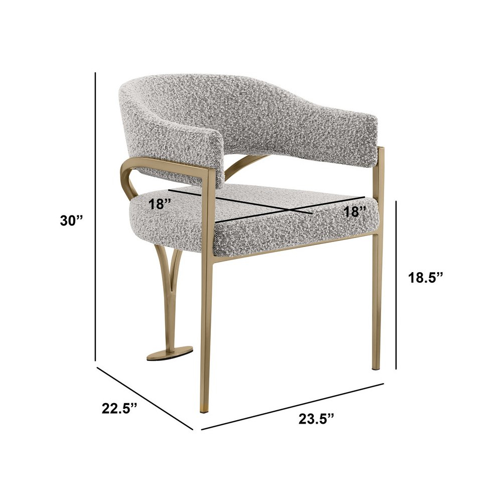 9Pc Tempered Glass Dining Table Set With 8 Rich Gray With Matte Gold Side Chairs