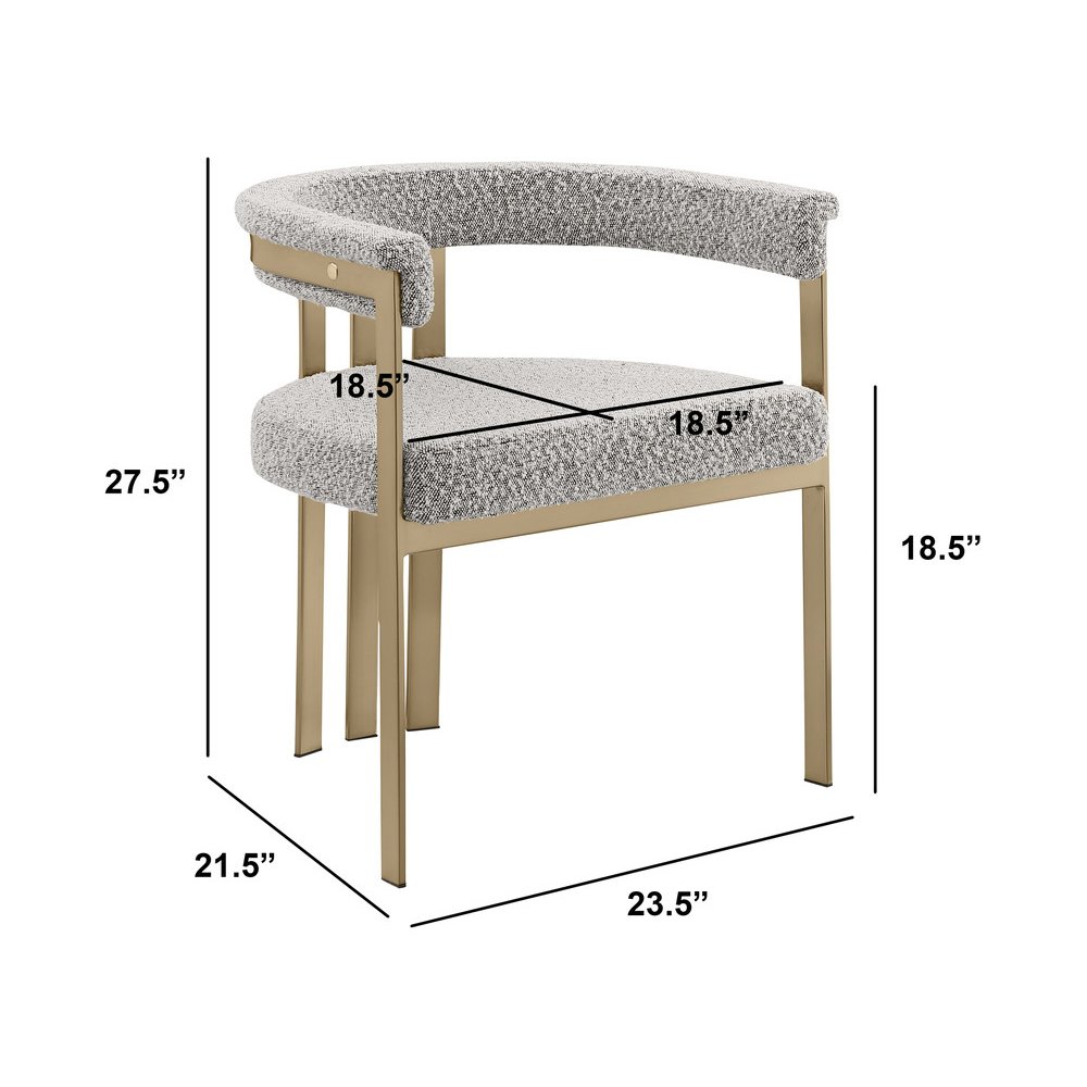 9Pc Tempered Glass Dining Table Set With 8 Rich Gray With Matte Gold Side Chairs