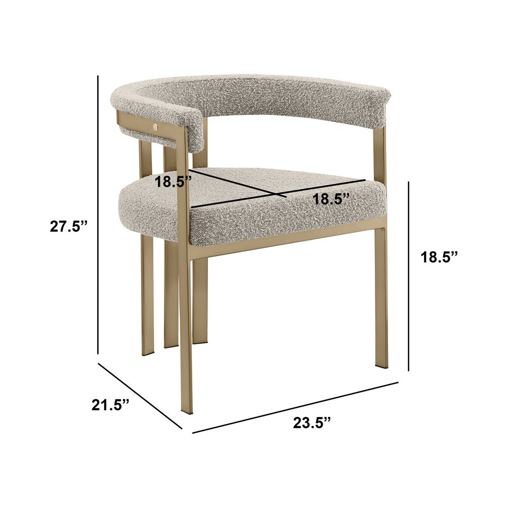 9Pc Tempered Glass Dining Table Set With 8 Gray With Matte Gold Side Chairs