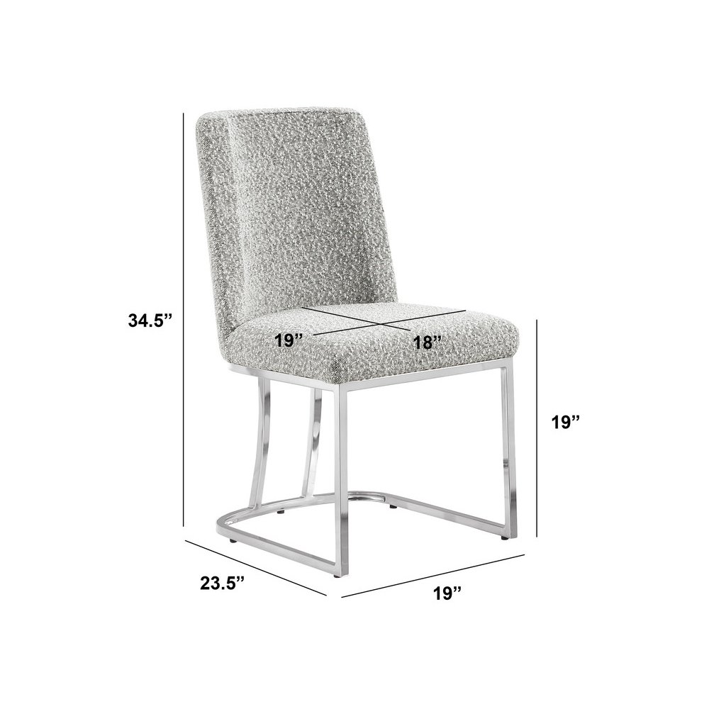 Rich Gray With Silver Chrome Base Side Chairs