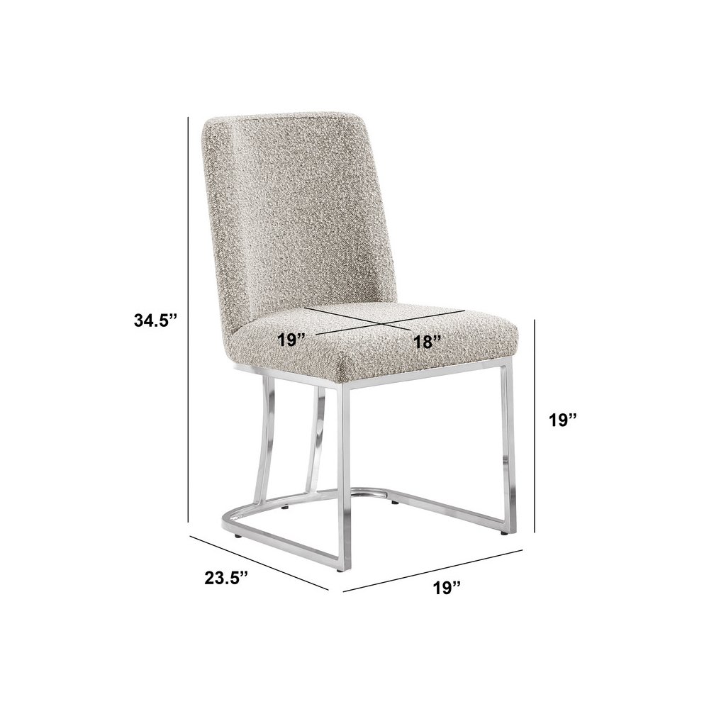 Gray With Silver Chrome Base Side Chairs