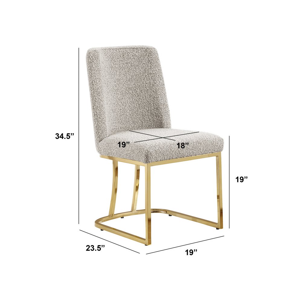 Gray With Gold Chrome Base Side Chairs