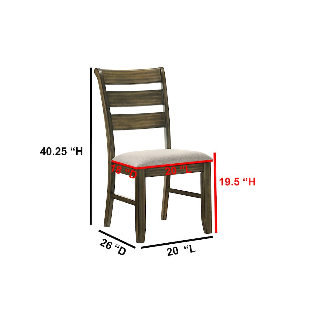 Wood ladderback dining chairs (Set of 2)