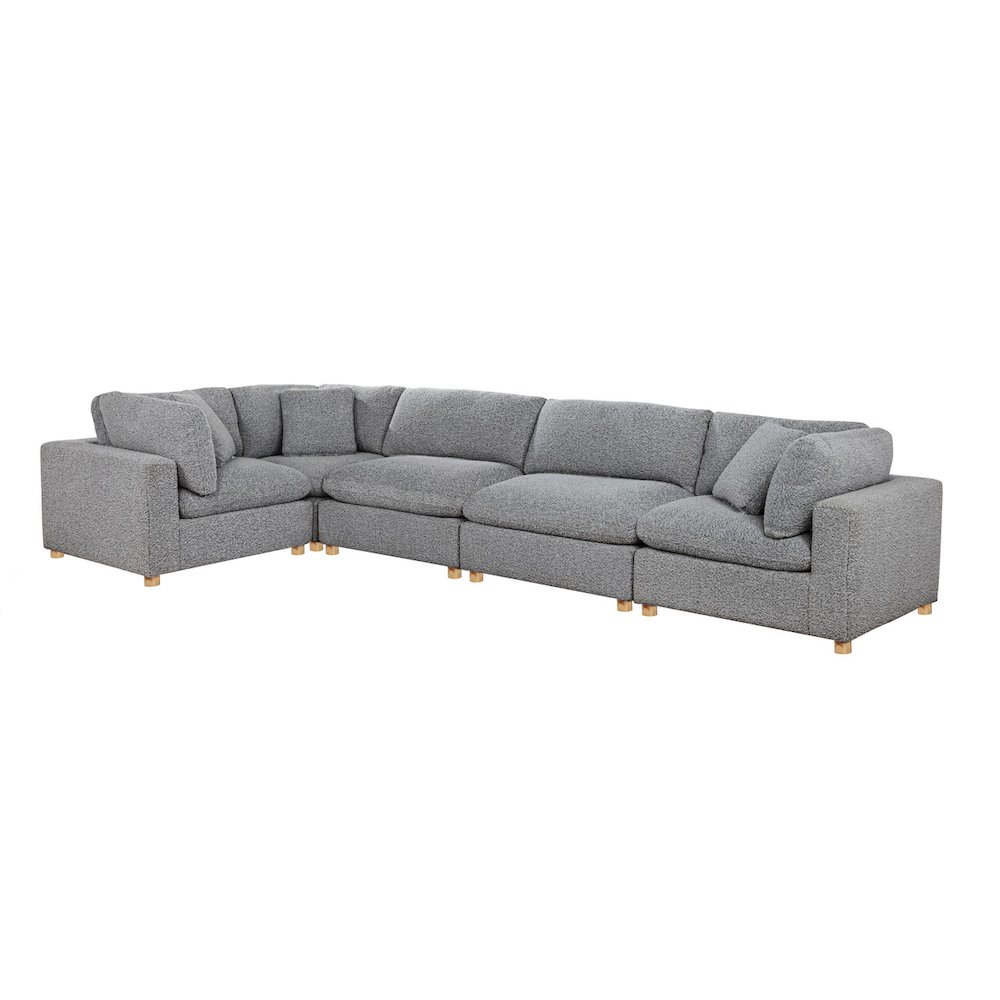 5-Piece Boucle Modular Sectional
