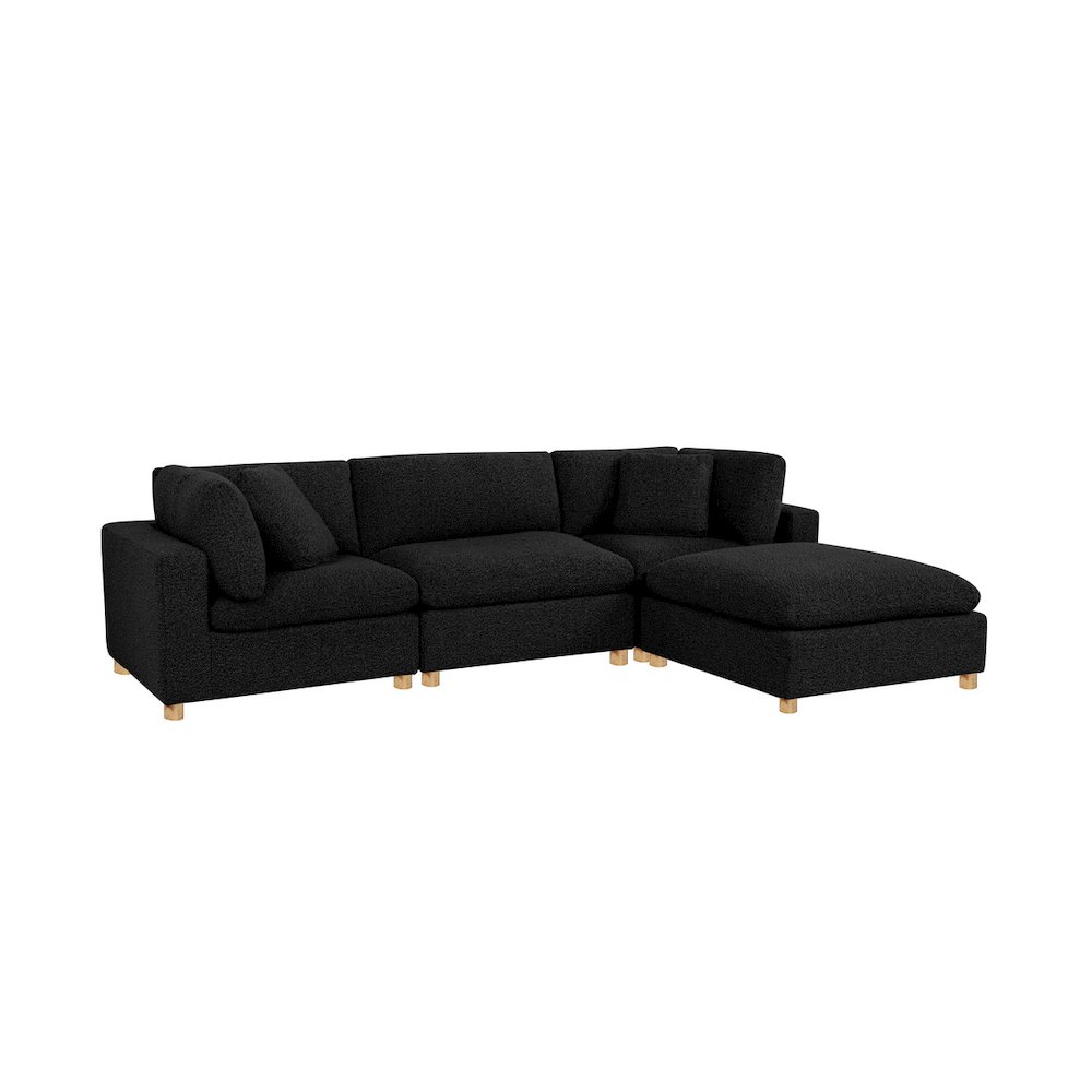 4-Piece Boucle Modular Sectional