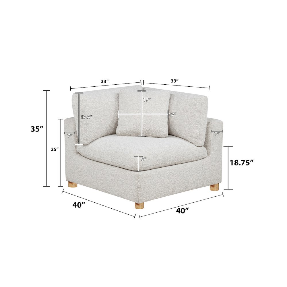 Boucle Modular Corner Chair