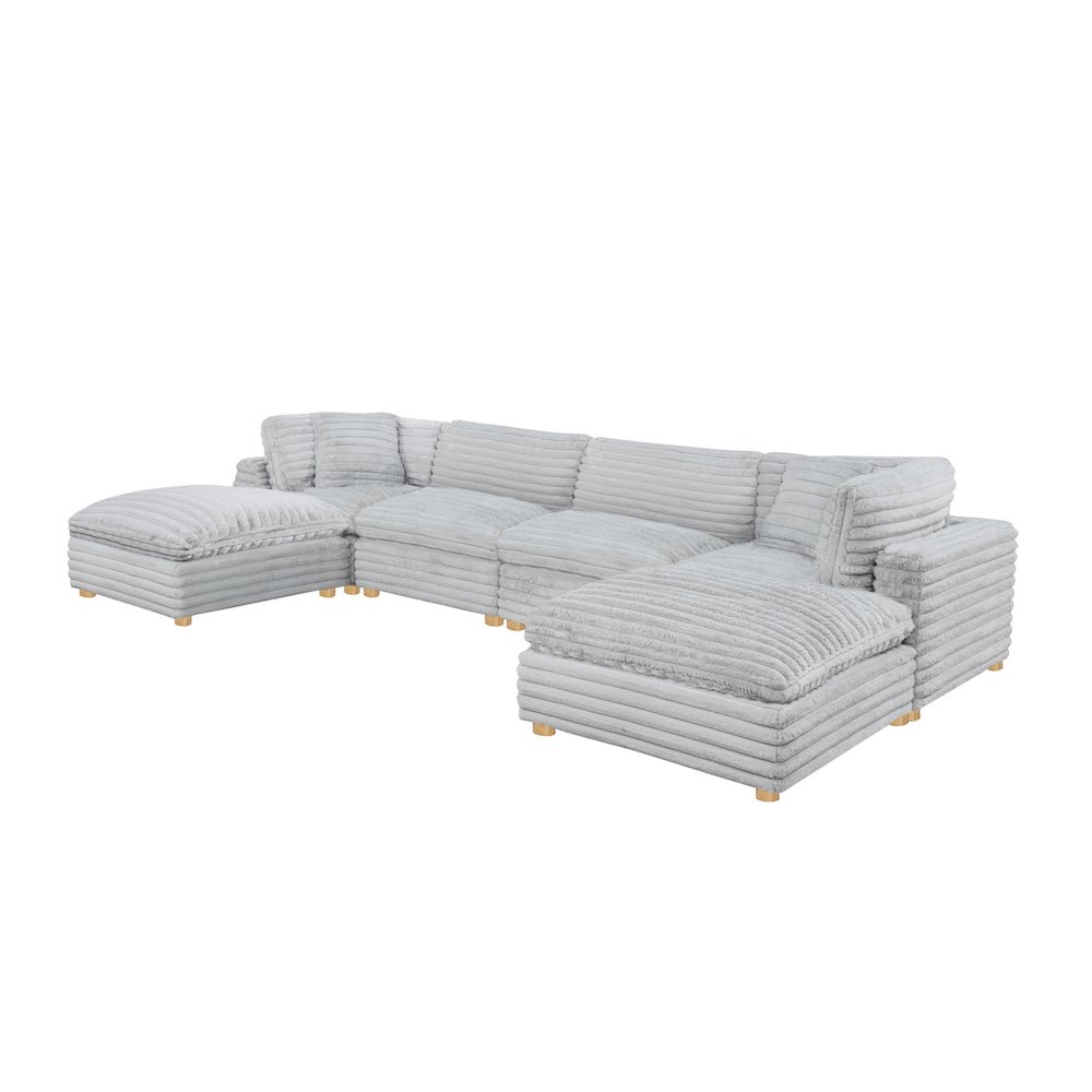 6-Piece Corduroy Modular Sectional