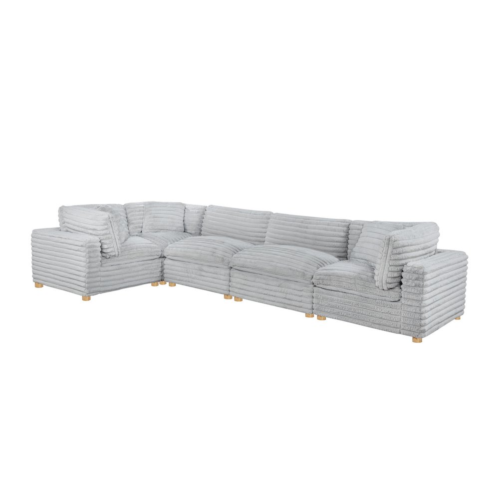 5-Piece Corduroy Modular Sectional
