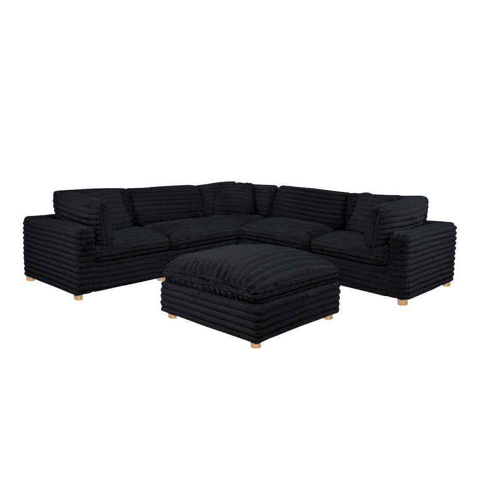 6-Piece Corduroy Modular Sectional