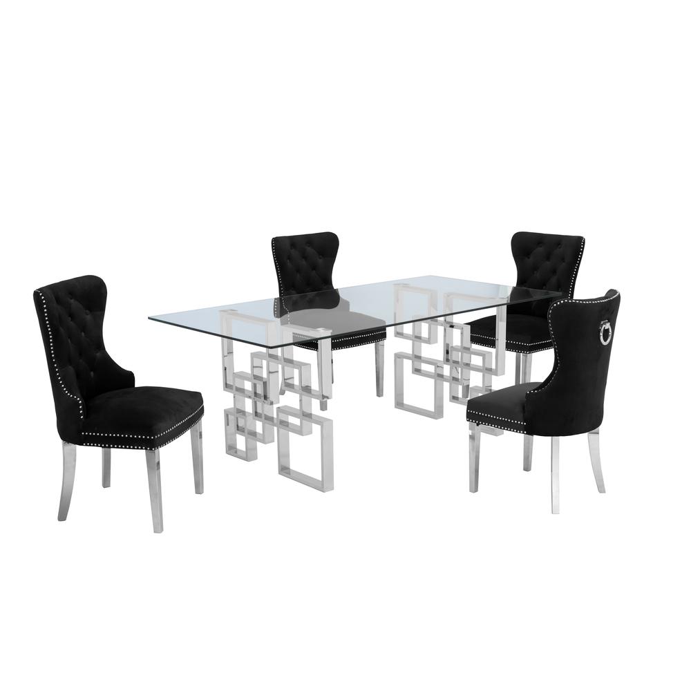 Stainless Steel 5 Piece Dining Set