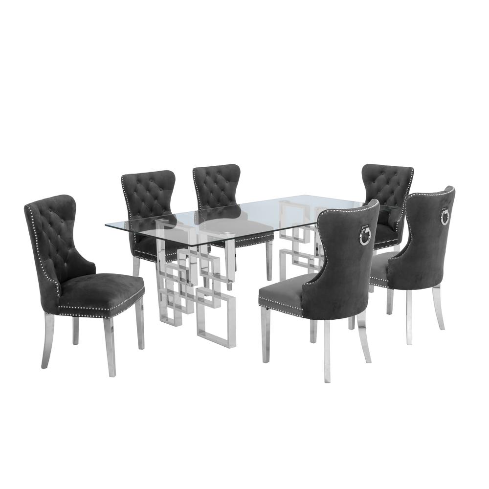Stainless Steel 7 Piece Dining Set