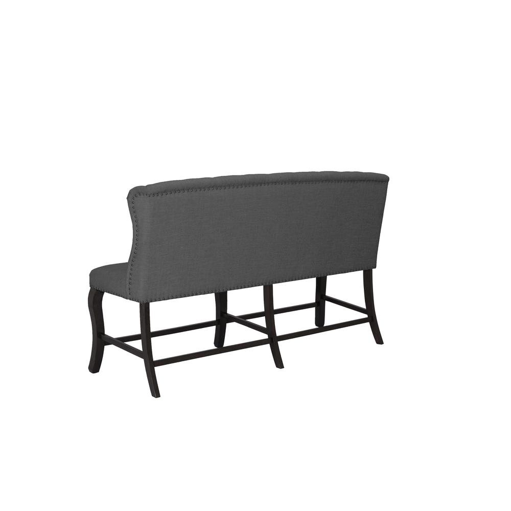 Counter Height Upholstered Bench with Backrest